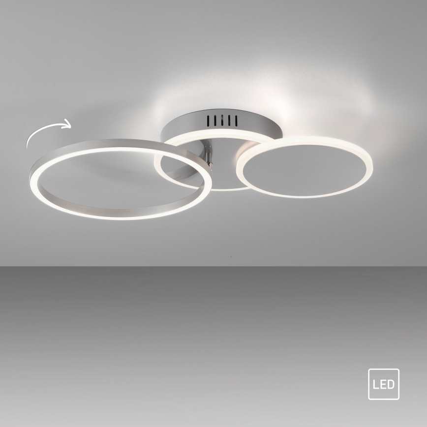 Leuchten Direkt 14116-55 - Plafonnier LED SEVENT LED/25,5W/230V chrome mat