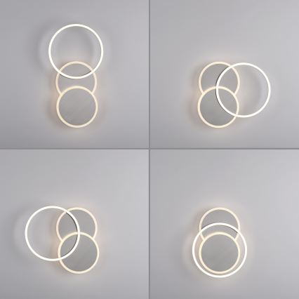 Leuchten Direkt 14116-55 - Plafonnier LED SEVENT LED/25,5W/230V chrome mat