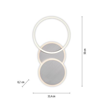 Leuchten Direkt 14116-55 - Plafonnier LED SEVENT LED/25,5W/230V chrome mat