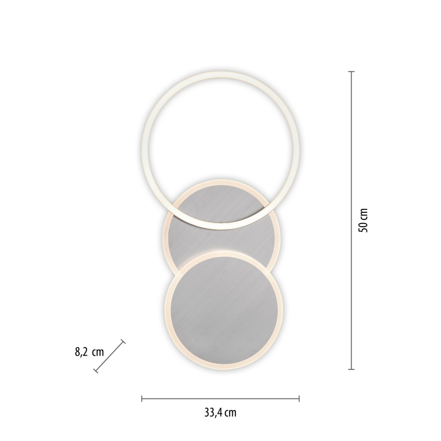 Leuchten Direkt 14116-55 - Plafonnier LED SEVENT LED/25,5W/230V chrome mat