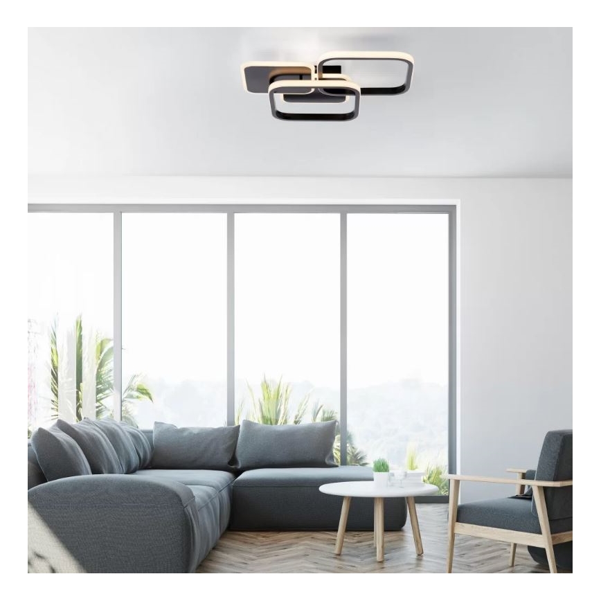 Leuchten Direkt 14117-18 - Plafonnier LED SEVENT LED/36W/230V noir