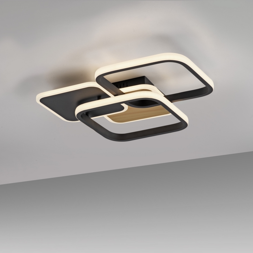 Leuchten Direkt 14117-78 - LED Plafondlamp SEVENT LED/36W/230V zwart/bruin