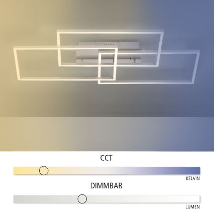 Leuchten Direkt 14150-55 - Plafonnier dimmable LED IVEN 3xLED/13W/230V + télécommande