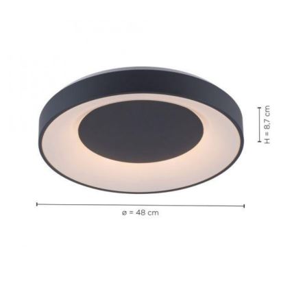 Leuchten Direkt 14346-18 - Plafonnier à intensité variable LED RGB ANIKA LED/26,5W/230V Tuya + Télécommande