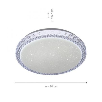 Leuchten Direkt 14370-00 - Dimbare LED Plafond Lamp FRIDA LED/12W/230V