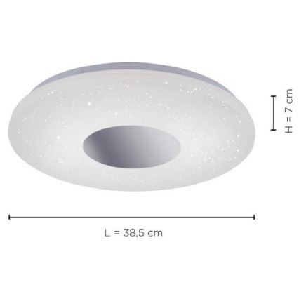 Leuchten Direkt 14422-17 - plafonnier salle de bain à intensité variable avec un détecteur LAVINIA LED/18W/230V IP44