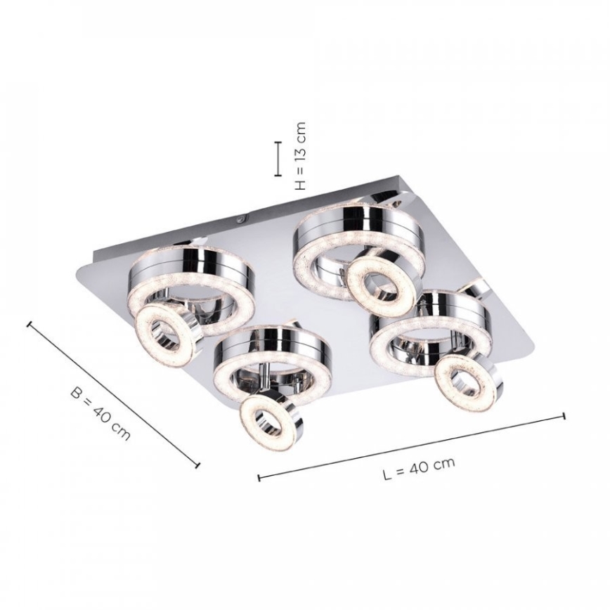 Leuchten Direkt 14522-17 - Spot TIM 4xLED/2,8W/230V + 4xLED/3,1W