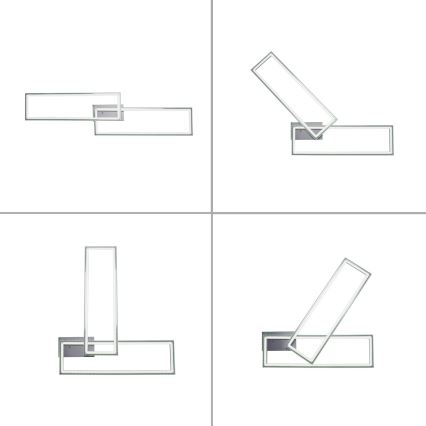 Leuchten Direkt 14635-55 - LED RGB dimbare plafondlamp FELIX LED/34,5W/230V + afstandsbediening