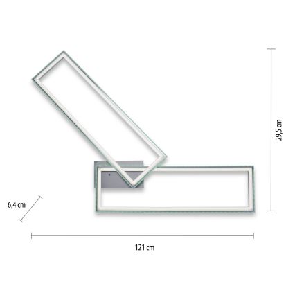 Leuchten Direkt 14635-55 - Plafonnier LED RGB à intensité variable FELIX 34,5W/230V + télcommande