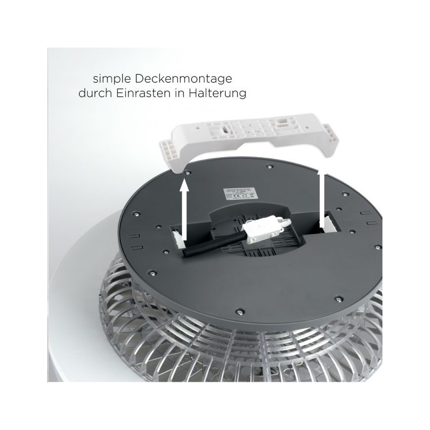 Leuchten Direkt 14645-55 - LED Lamp met Ventilator LEONARD LED/27W/230V