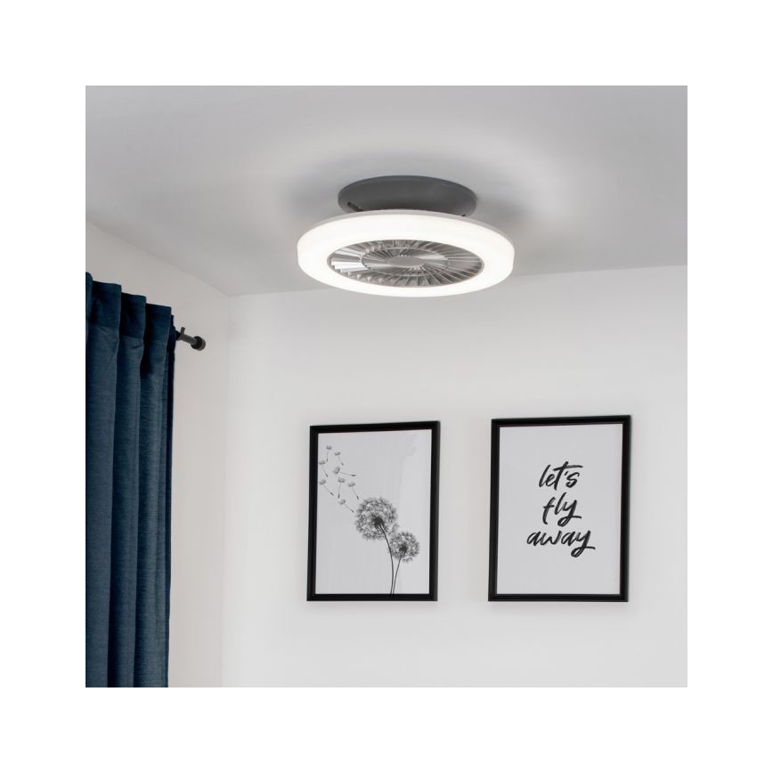 Leuchten Direkt 14645-55 - LED Lamp met Ventilator LEONARD LED/27W/230V