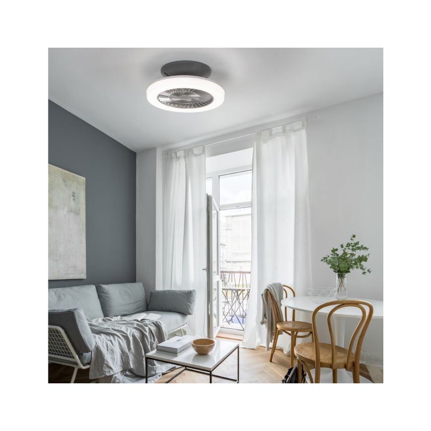 Leuchten Direkt 14645-55 - LED Lamp met Ventilator LEONARD LED/27W/230V