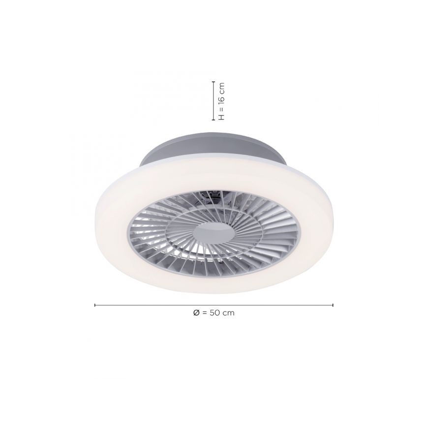Leuchten Direkt 14645-55 - LED Lamp met Ventilator LEONARD LED/27W/230V