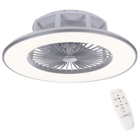 Leuchten Direkt 14646-55 - LED Plafonnier à intensité variable avec ventilateur MICHAEL LED/29W/230V + télécommande