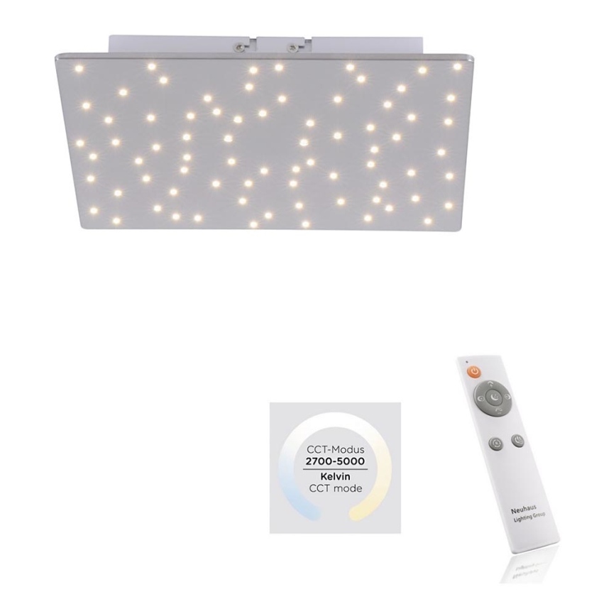 Leuchten Direkt 14670-55 - Plafonnier dimmable LED SPARKLE LED/12W/230V + télécommande