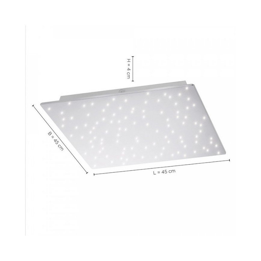 Leuchten Direkt 14671-55 - Plafonnier à intensité variable SPARKLE LED/18W/230V + Télécommande