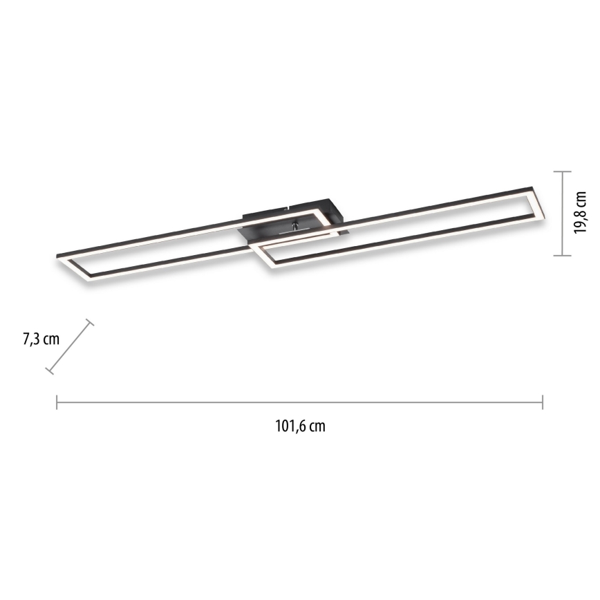 Leuchten Direkt 14691-18 - Plafonnier à intensité variable IVEN LED/36W/230V