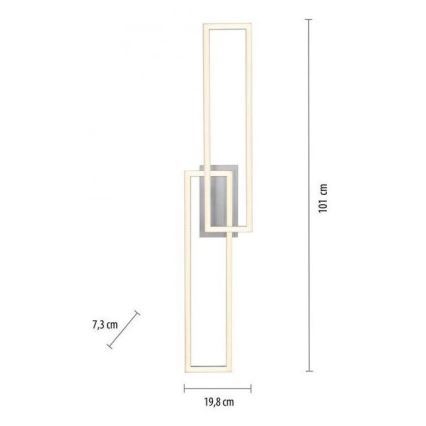 Leuchten Direkt 14691-55 - LED Dimbare plafondlamp IVEN 2xLED/18W/230V