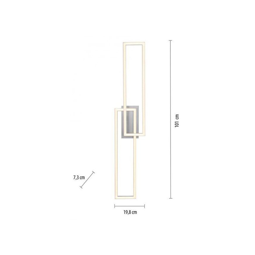 Leuchten Direkt 14691-55 - LED Dimbare plafondlamp IVEN 2xLED/18W/230V