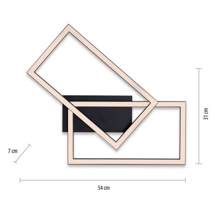 Leuchten Direkt 14692-18 - Plafonnier à intensité variable IVEN LED/36W/230V