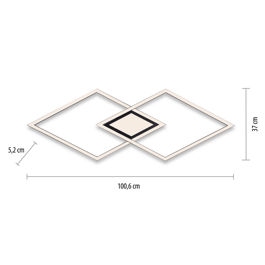 Leuchten Direkt 14695-18 - LED plafondlamp ASMIN LED/48W/230V