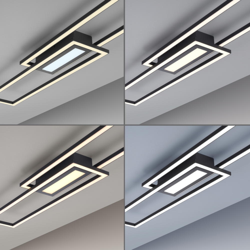 Leuchten Direkt 14696-18 - LED Dimbare opbouwplafondlamp ASMIN LED/45W/230V zwart