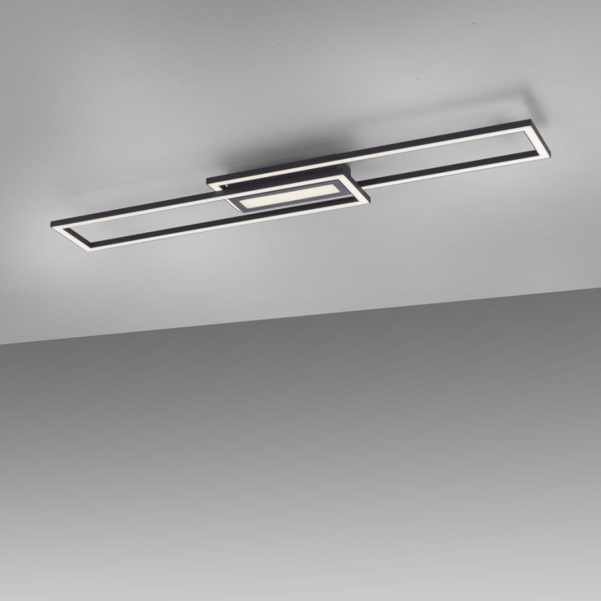 Leuchten Direkt 14696-18 - LED Dimbare opbouwplafondlamp ASMIN LED/45W/230V zwart