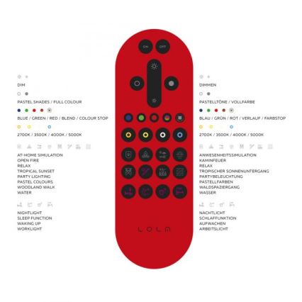 Leuchten Direkt 14743-16 - Dimbare LED RGB Plafond Lamp JUPI LED/28W/230V Tuya 2700-5000K + afstandsbediening