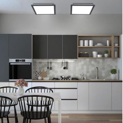 Leuchten Direkt 14755-18 - LED dimbare plafondlamp FLAT LED/28W/230V 2700-5000 + afstandsbediening