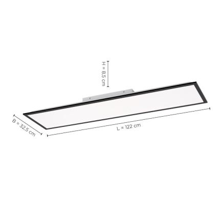 Leuchten Direkt 14757-18- Panneau monté en surface à intensité variable FLAT LED/36W/230V 2700-5000K noir + Télécommande