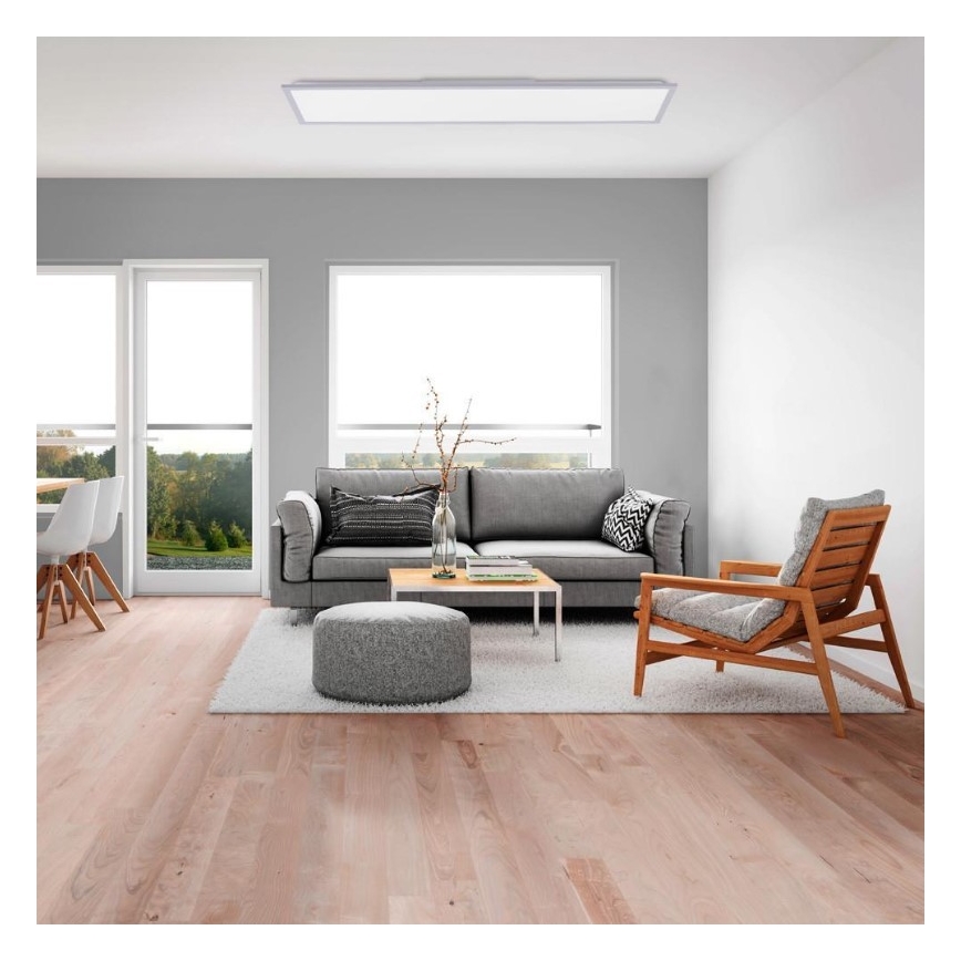 Leuchten Direkt 14757-21- Dimbaar LED Paneel voor Oppervlak Montage FLAT LED/36W/230V 2700-5000K zilver + afstandsbediening