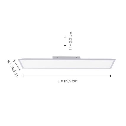 Leuchten Direkt 14757-21- Panneau monté en surface à intensité variable FLAT LED/36W/230V 2700-5000K argenté+ Télécommande