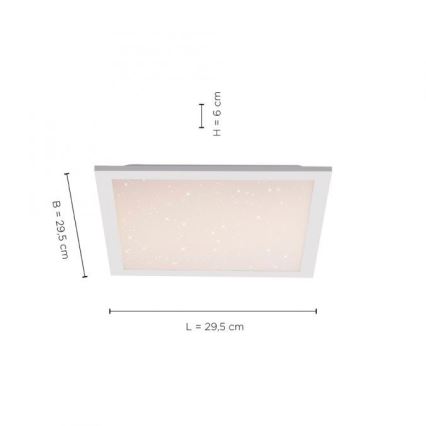 Leuchten Direkt 14760-16 - Plafonnier à intensité variable STARRYFLAT LED/20W/230V 2700-5000K + Télécommande