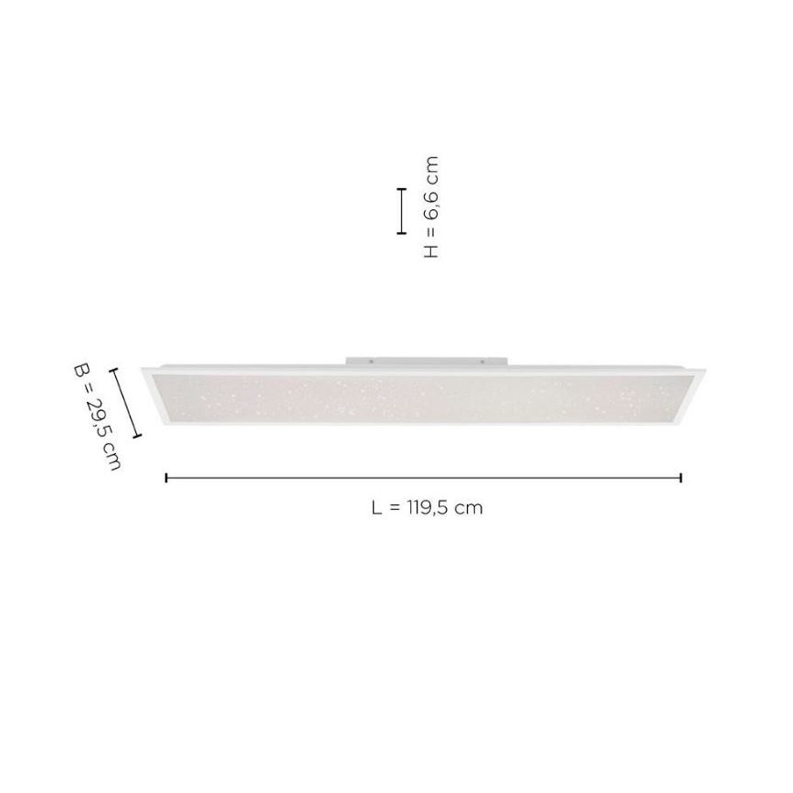 Leuchten Direkt 14762-16 - LED dimbaar armatuur STARRYFLAT LED/36W/230V + afstandsbediening