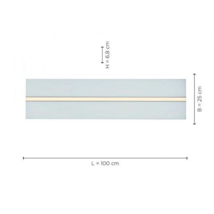 Leuchten Direkt 14854-16- Plafonnier à intensité variable EDGING LED/30W/230V 2700-5000K + Télécommande