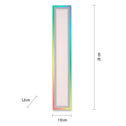 Leuchten Direkt 1490116- Dimbare LED RGB Plafond Lamp EDGING LED/24W/230V