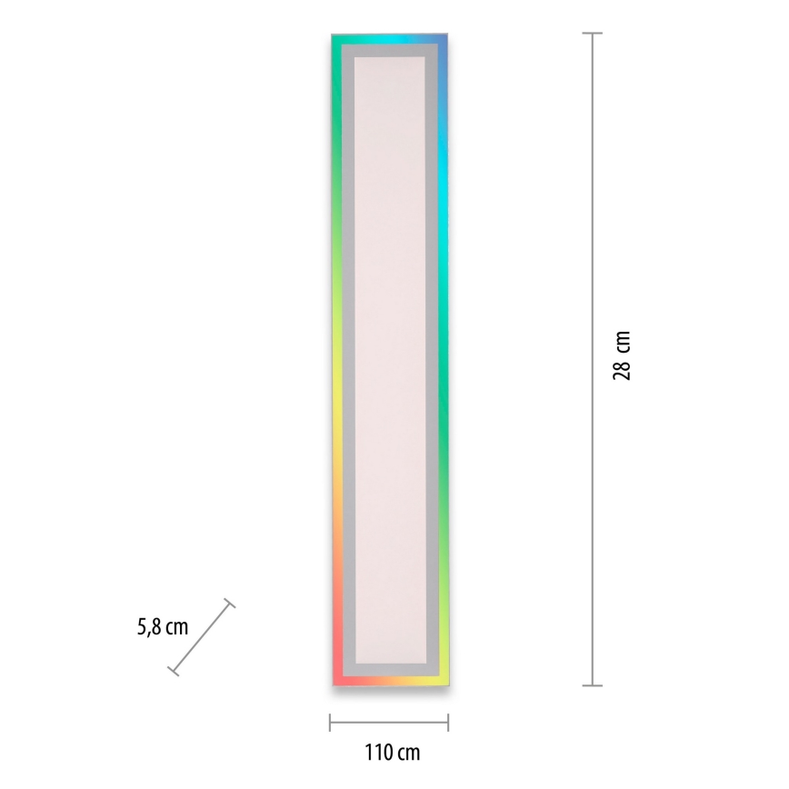 Leuchten Direkt 1490116- Dimbare LED RGB Plafond Lamp EDGING LED/24W/230V