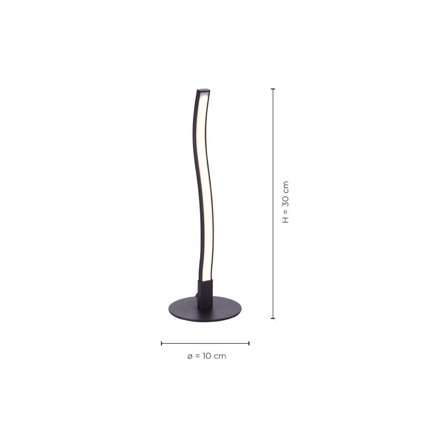 Leuchten Direkt 15128-18 - LED Tafel Lamp WAWE LED/3W/230V zwart