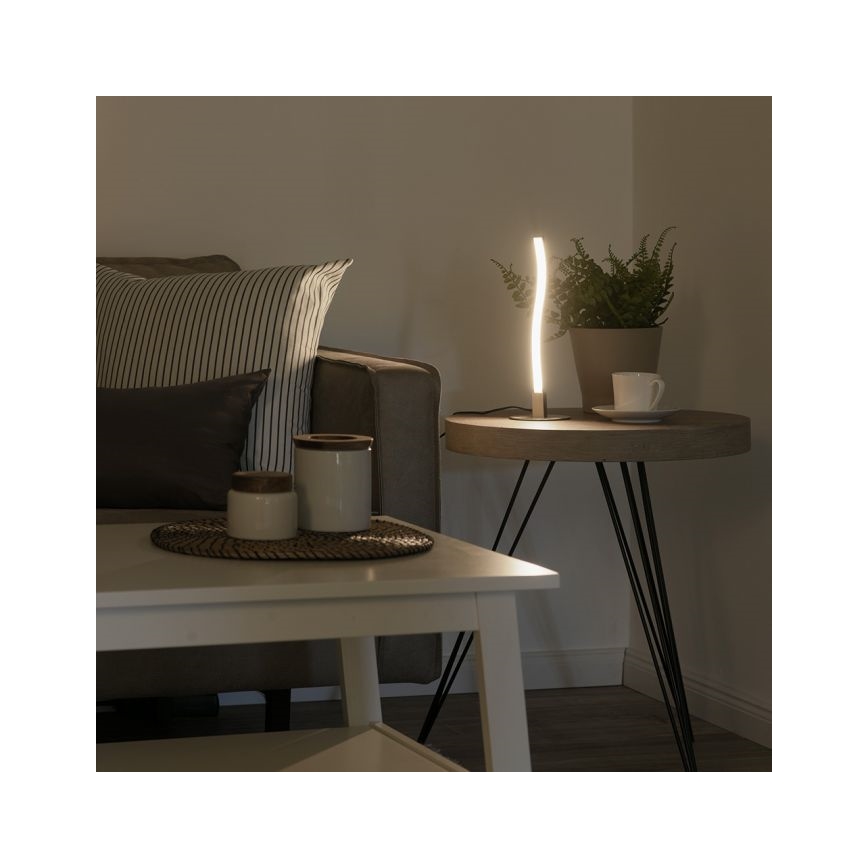 Leuchten Direkt 15128-55 - LED Tafel Lamp WAWE LED/3W/230V mat chroom