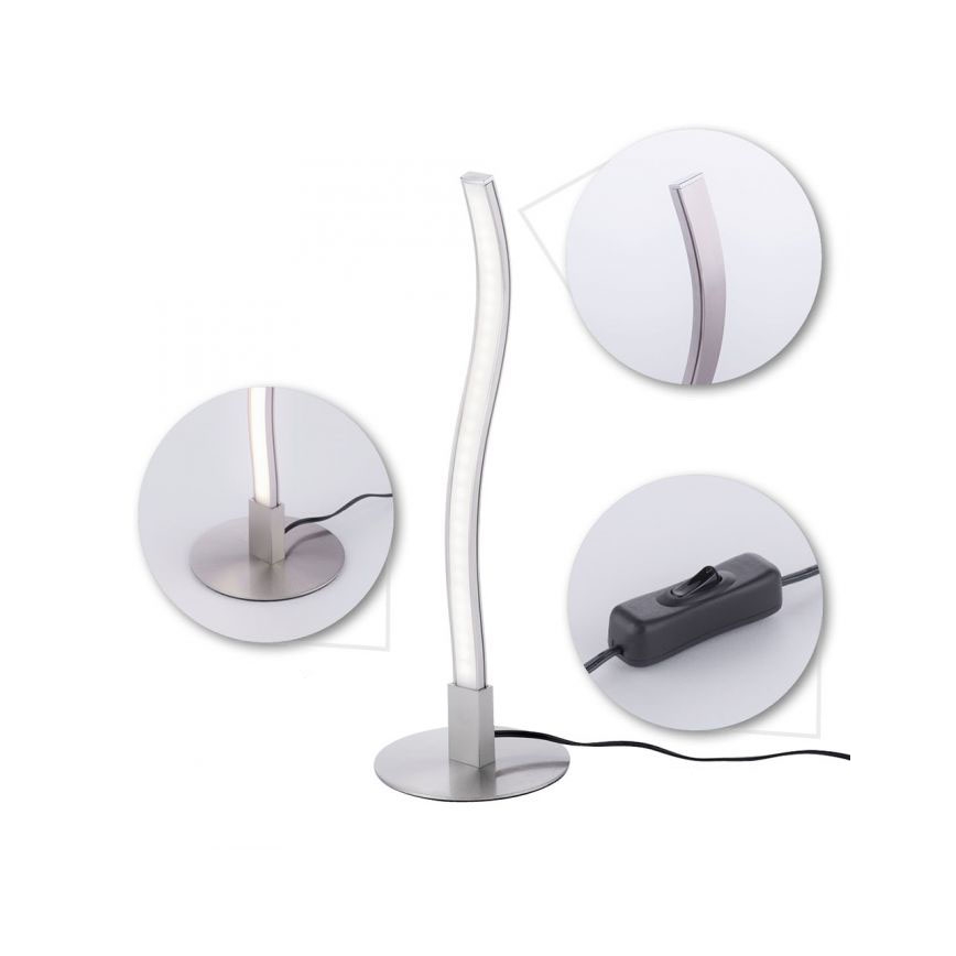 Leuchten Direkt 15128-55 - LED Tafel Lamp WAWE LED/3W/230V mat chroom