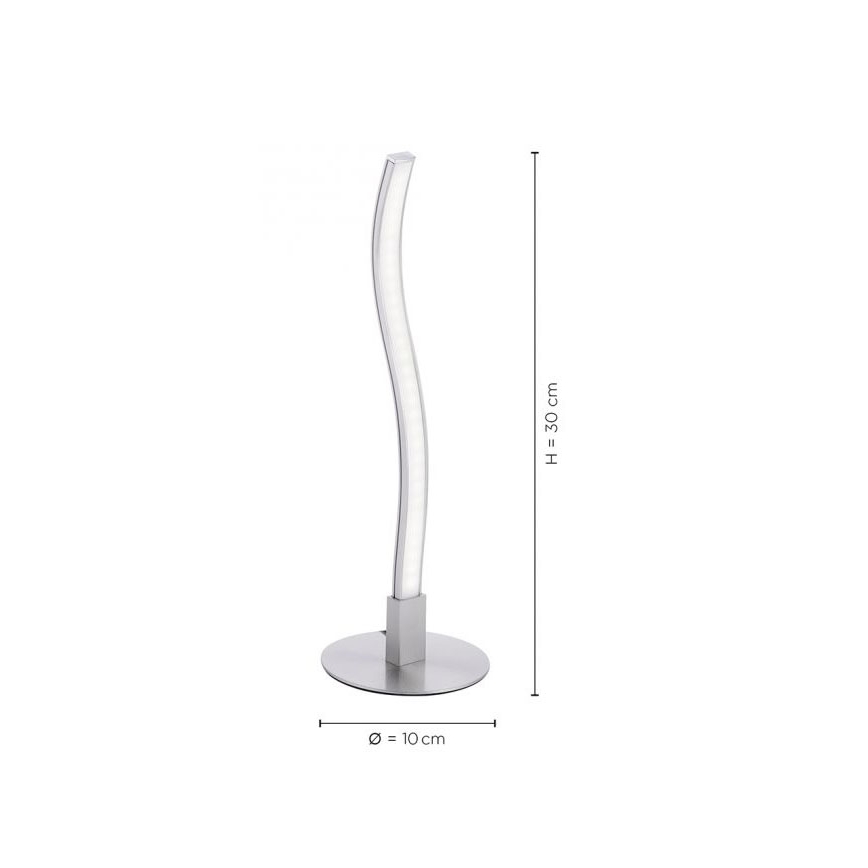 Leuchten Direkt 15128-55 - LED Tafel Lamp WAWE LED/3W/230V mat chroom