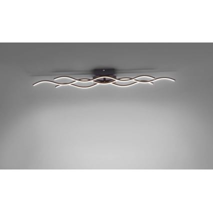 Leuchten Direkt 15166-18 - Lustre monté en surface WAWE LED/28W/230V noir