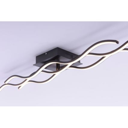 Leuchten Direkt 15166-18 - Lustre monté en surface WAWE LED/28W/230V noir