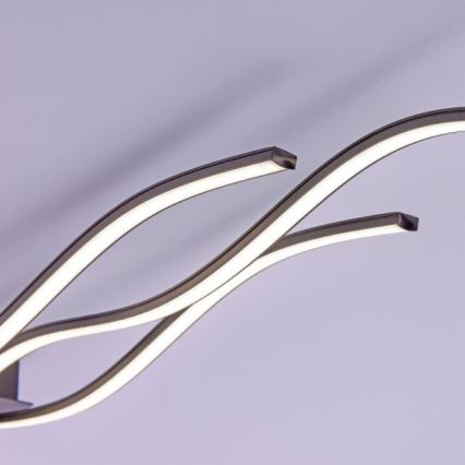 Leuchten Direkt 15167-18-LED Opbouwkroonluchter WAWE 2xLED/12,5W/230V+LED/17W zwart