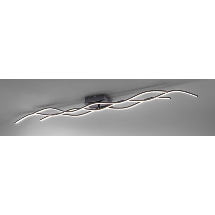 Leuchten Direkt 15167-18-LED Opbouwkroonluchter WAWE 2xLED/12,5W/230V+LED/17W zwart