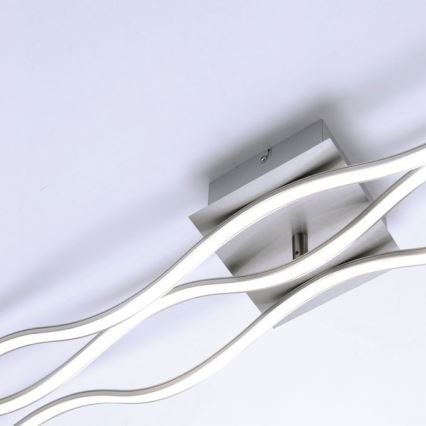 Leuchten Direkt 15167-55 - LED Opbouwplafonnière WAWE 2xLED/12,5W/230V+LED/17W mat chroom