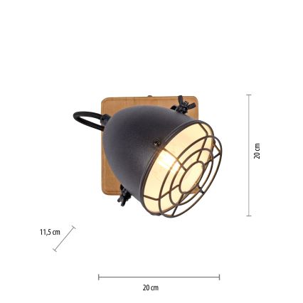 Leuchten Direkt 15171-18 - Wandspot BEETLE 1xE14/10W/230V Dennenboom