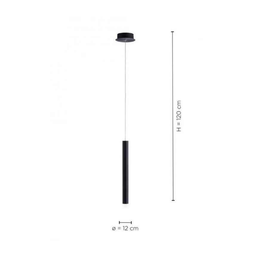 Leuchten Direkt 15202-18 - LED Hanglamp aan een koord BRUNO LED/4,8W/230V zwart