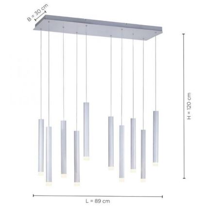 Leuchten Direkt 15206-95 - LED Hanglamp aan een koord BRUNO 10xLED/4,8W/230V