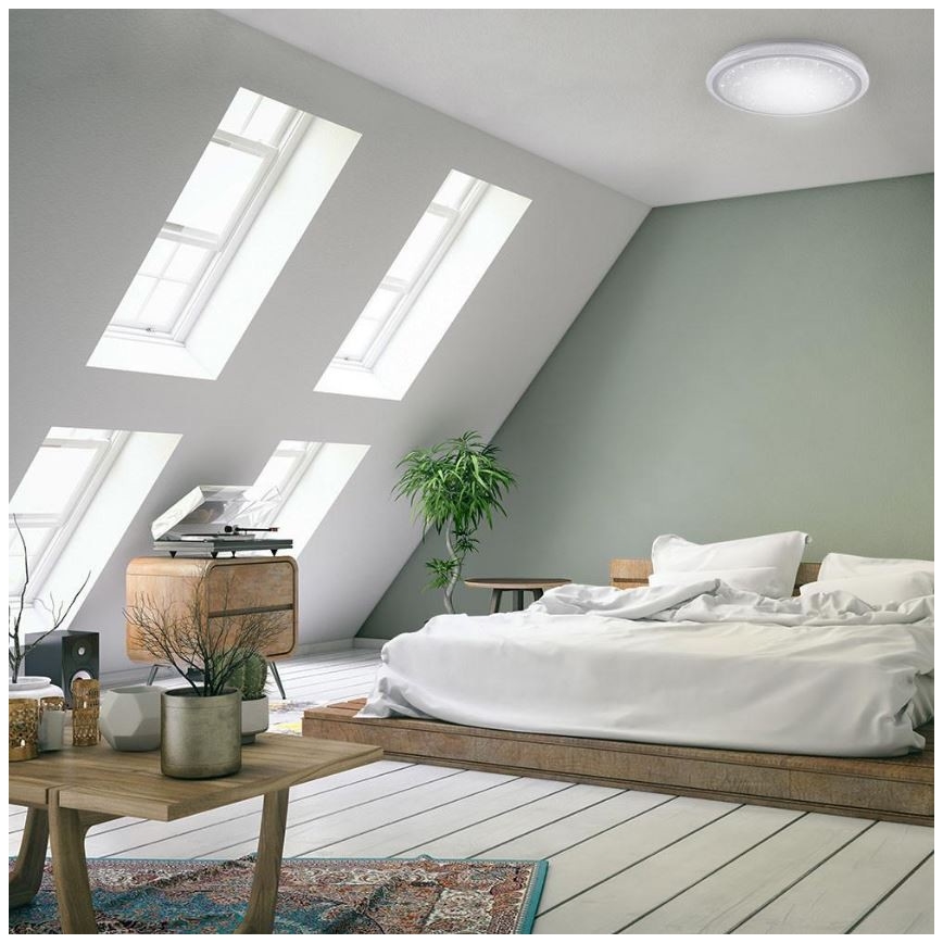 Leuchten Direkt 15220-16 - Dimbare LED RGB Plafond Lamp LUISA LED/28W/230V + afstandsbediening